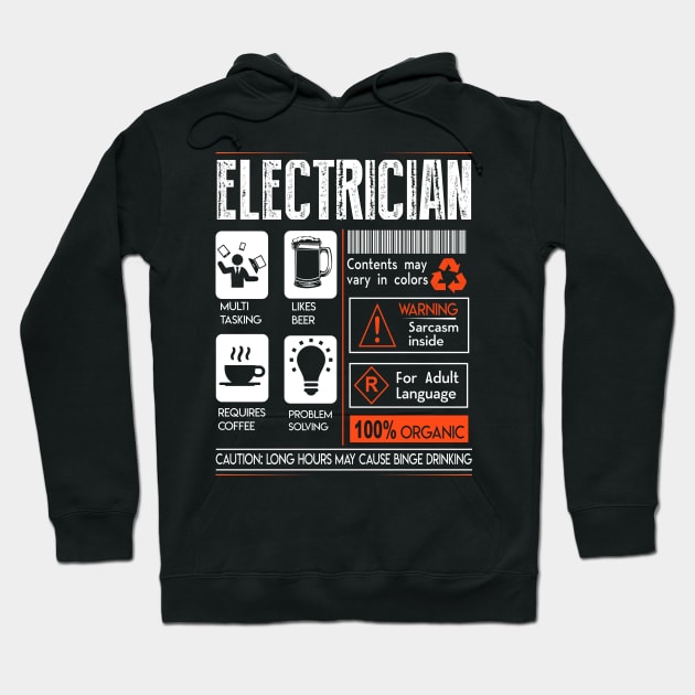 Electrician Hoodie by TkApparel